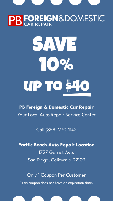 PB Foreign and Domestic Auto Repair Coupon