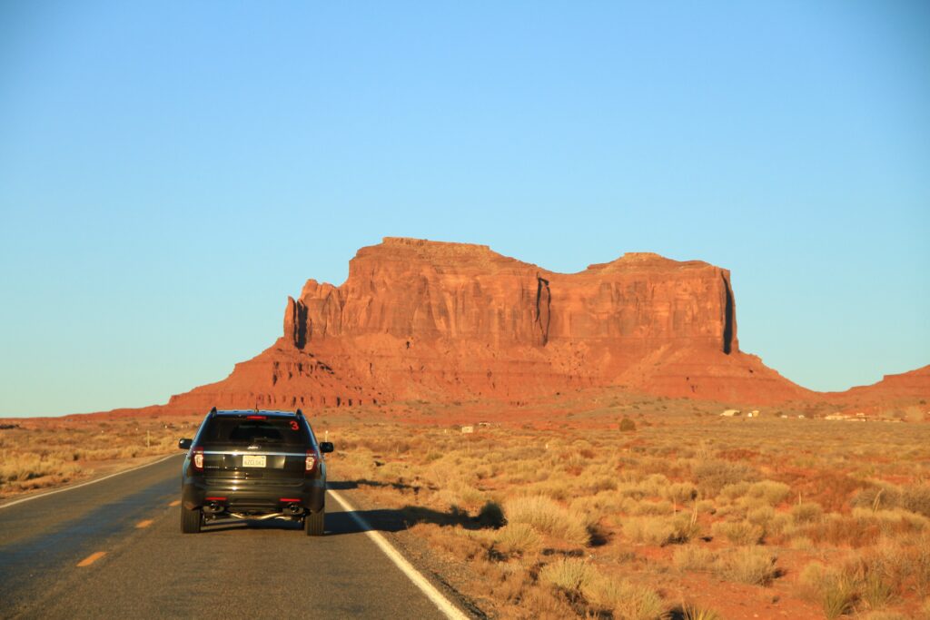 Ford Explorer driving in the desert